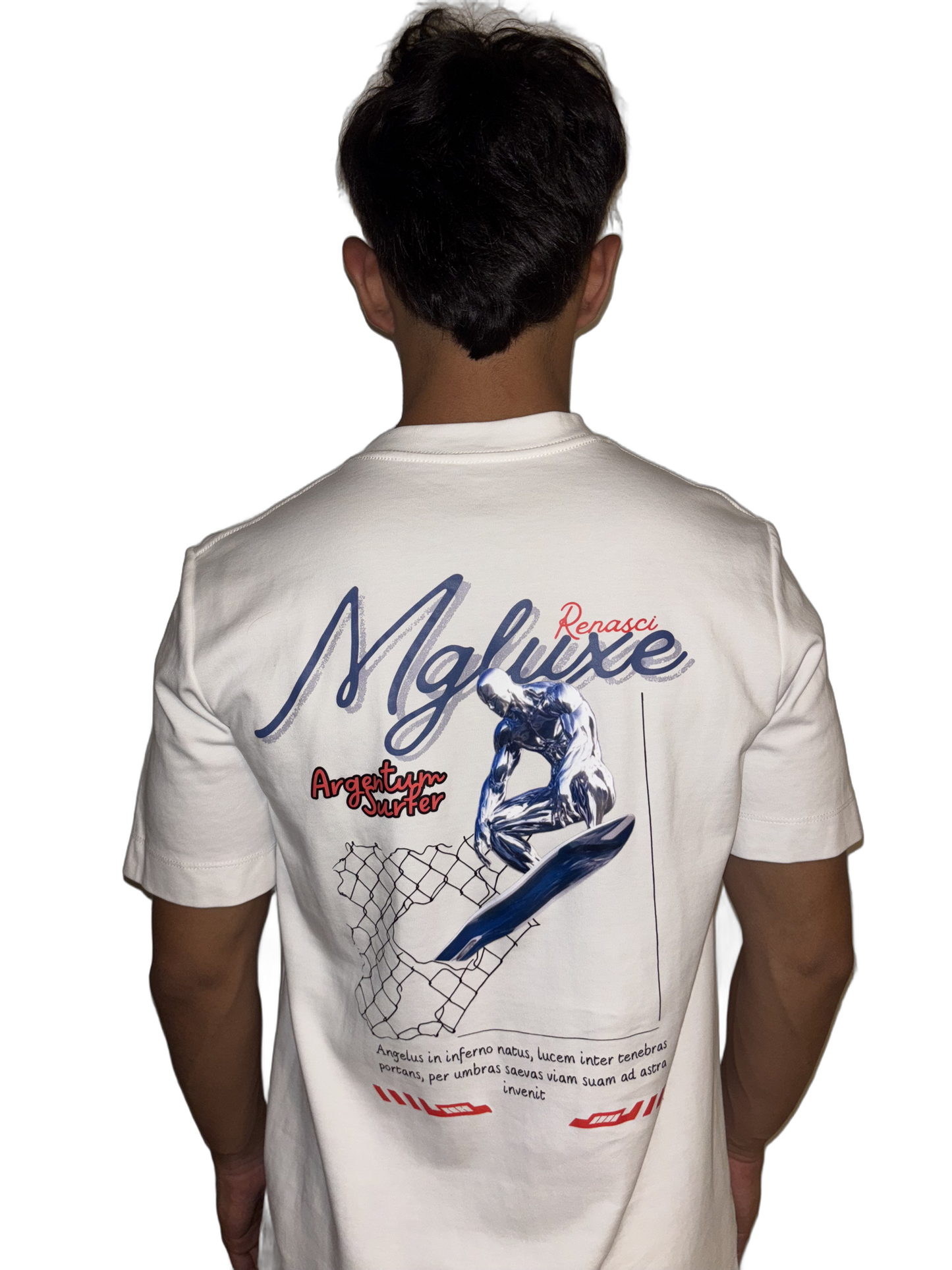 CAMISETA BLANCA ARGENTUM SURFER MGLUXE